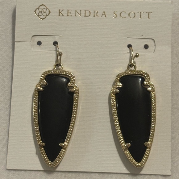Kendra Scott, Sky black Onyx arrowhead earrings - Picture 2 of 3